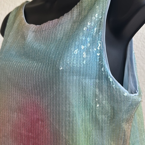 Rachel Zoe Sequin Sleeveless Multicolor Top Size L - Picture 2 of 6